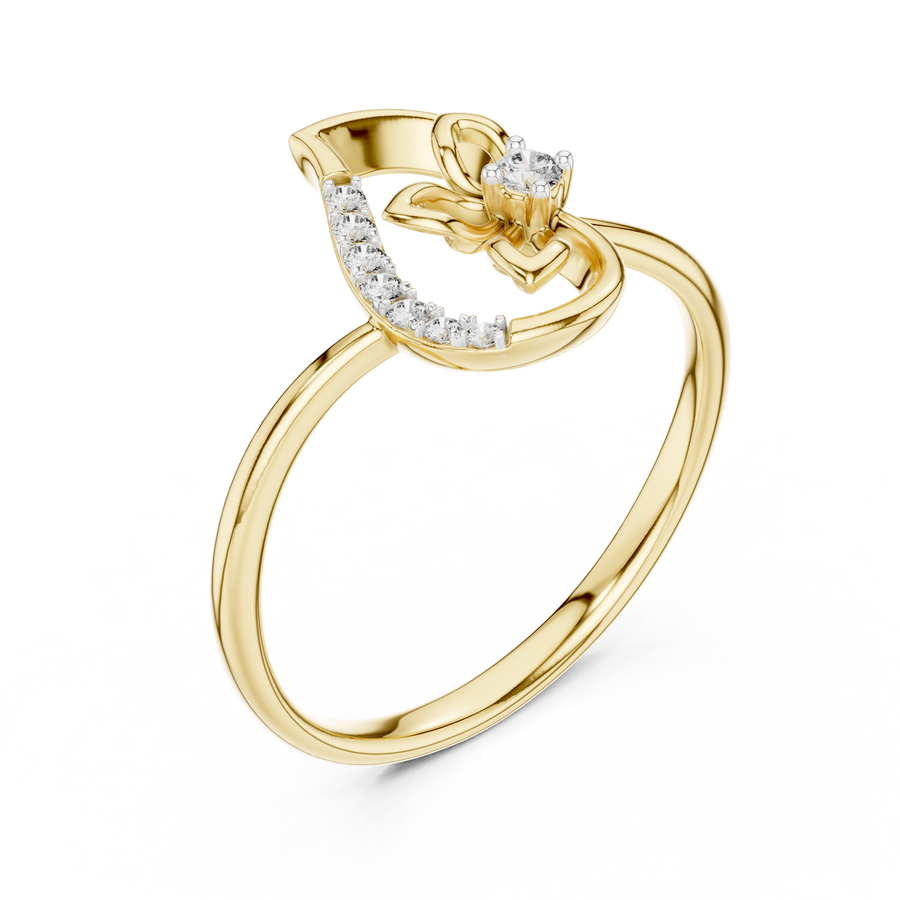 Elarisse Botanical Loop Diamond Ring
