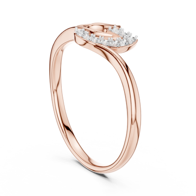 Avelisse Curved Bloom Diamond Ring