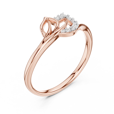Avelisse Curved Bloom Diamond Ring