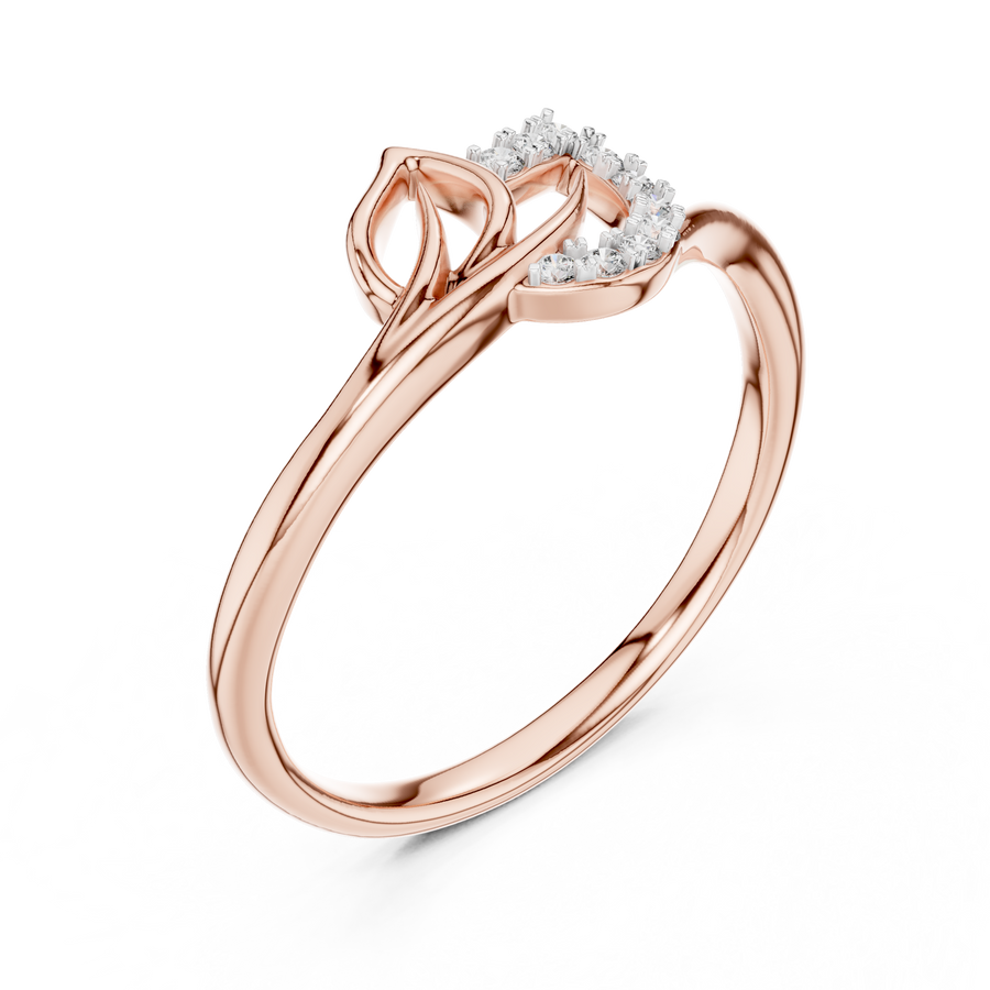 Avelisse Curved Bloom Diamond Ring