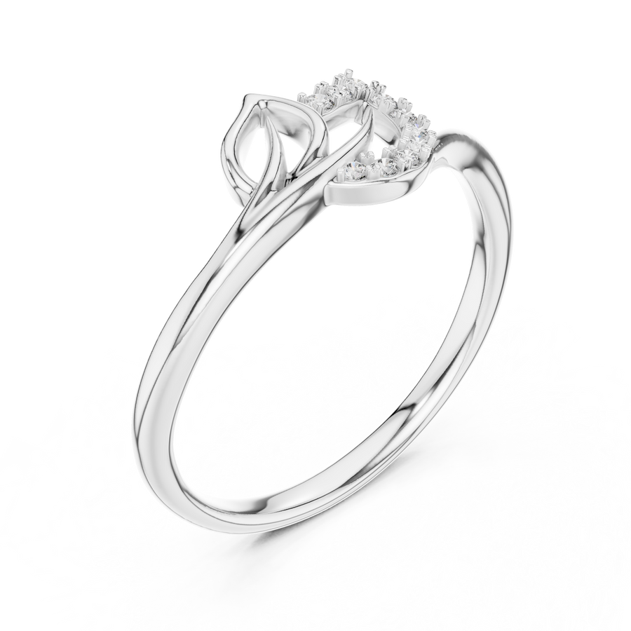 Avelisse Curved Bloom Diamond Ring