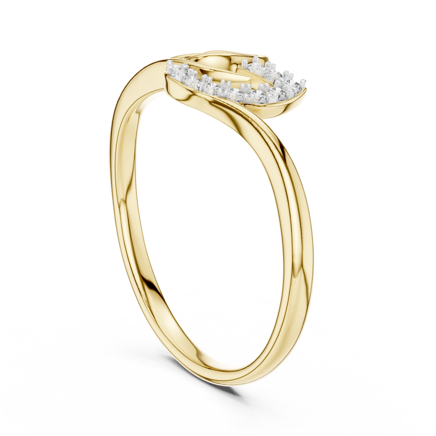 Avelisse Curved Bloom Diamond Ring