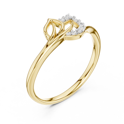 Avelisse Curved Bloom Diamond Ring