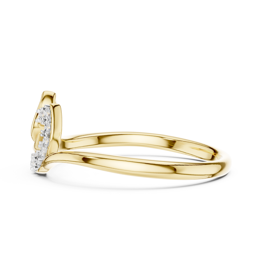 Avelisse Curved Bloom Diamond Ring