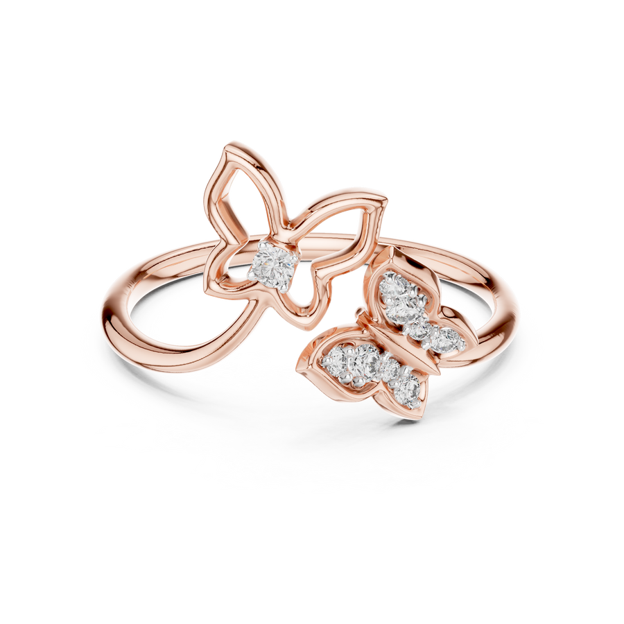 Aurelia Petal Twist Diamond Ring