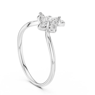 Aurelia Petal Twist Diamond Ring