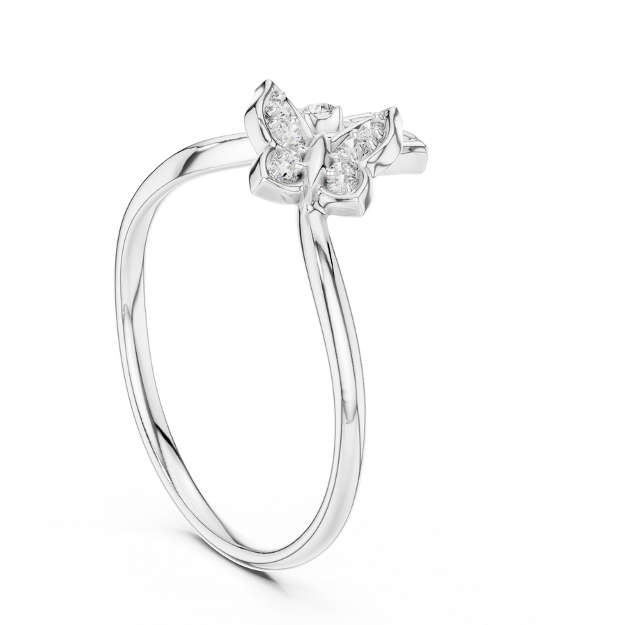 Aurelia Petal Twist Diamond Ring