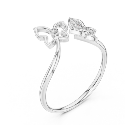 Aurelia Petal Twist Diamond Ring
