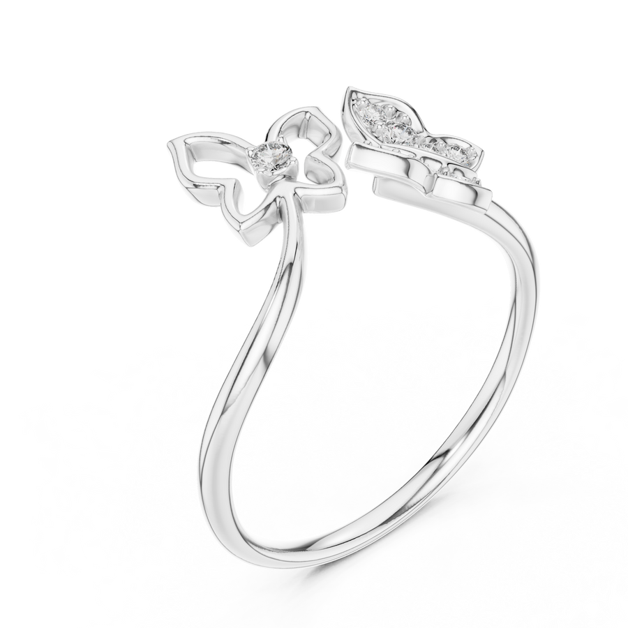 Aurelia Petal Twist Diamond Ring