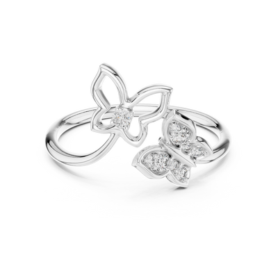 Aurelia Petal Twist Diamond Ring