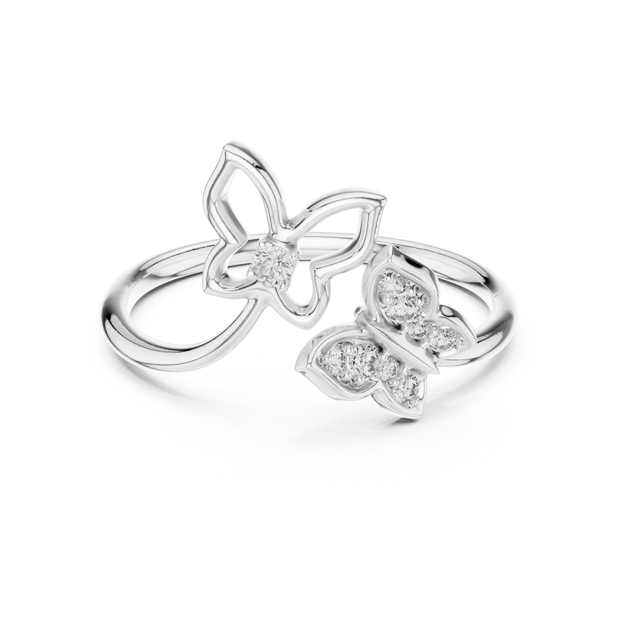 Aurelia Petal Twist Diamond Ring
