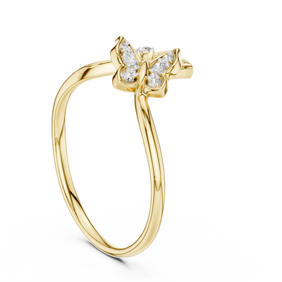 Aurelia Petal Twist Diamond Ring