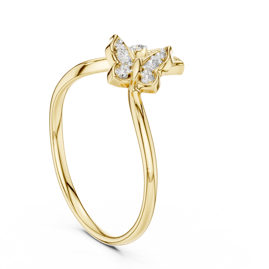 Aurelia Petal Twist Diamond Ring