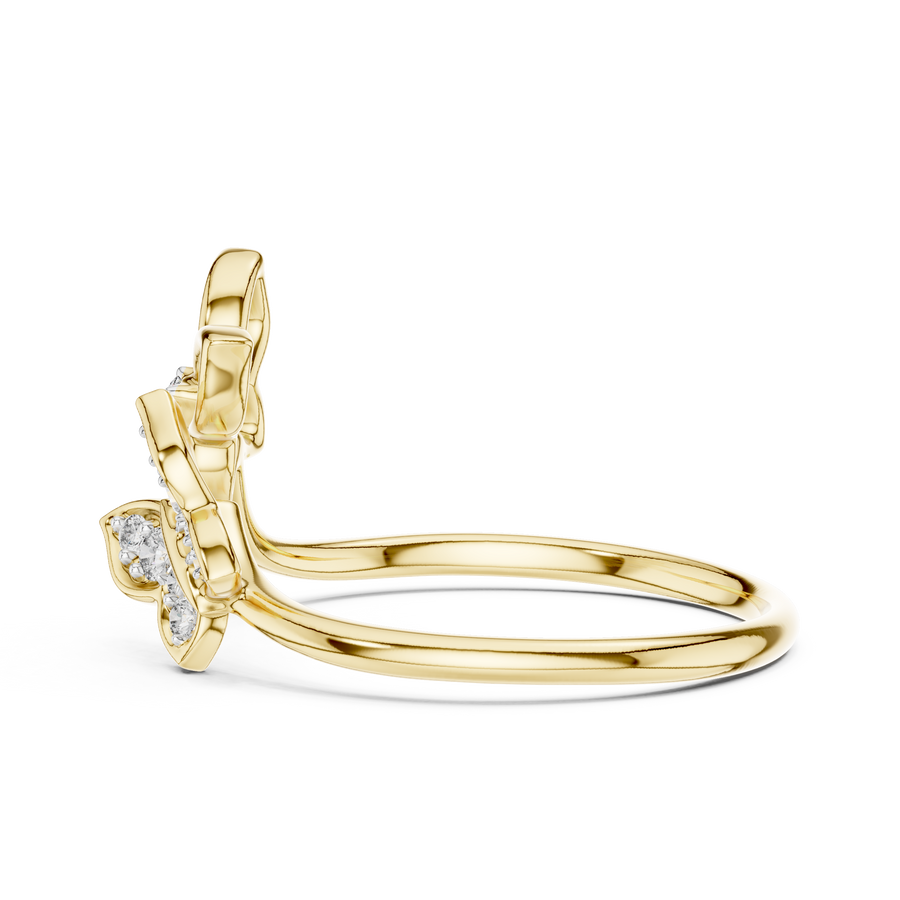 Aurelia Petal Twist Diamond Ring