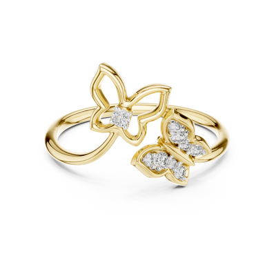 Aurelia Petal Twist Diamond Ring