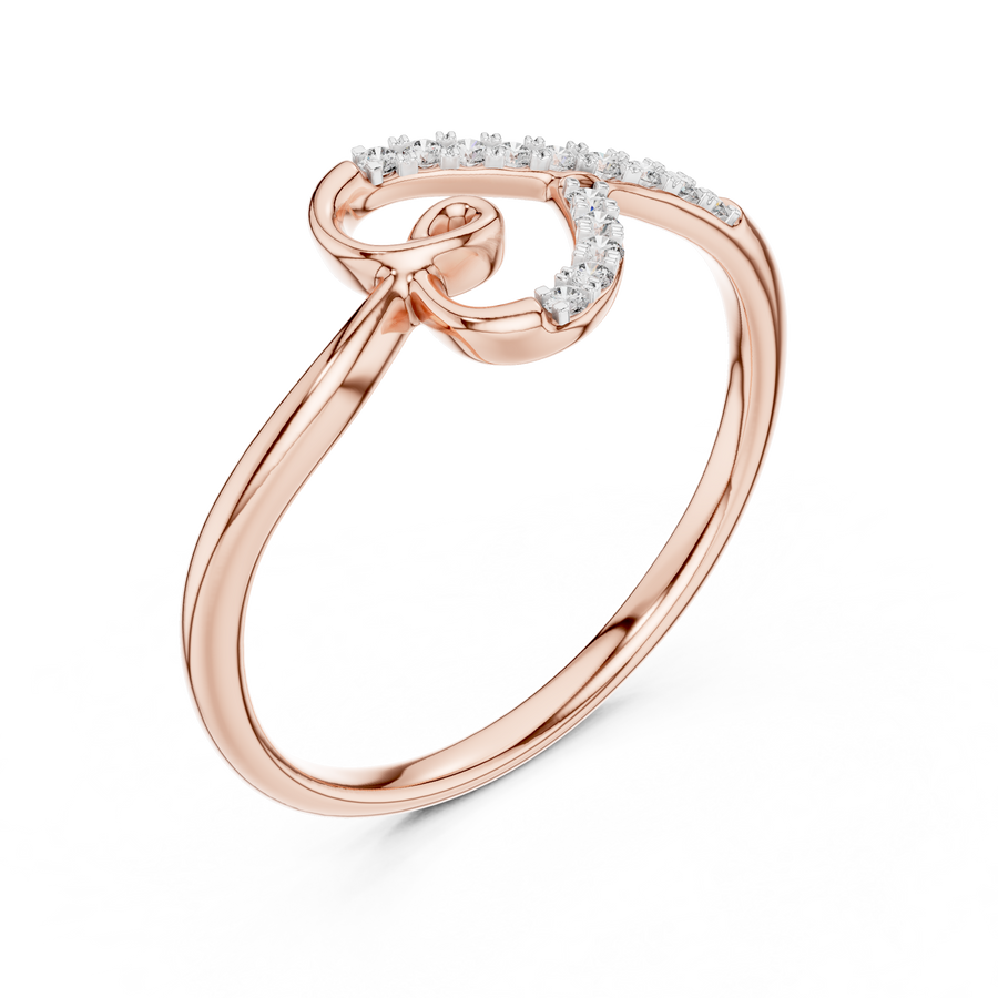 Elowen Spiral Curve Diamond Ring