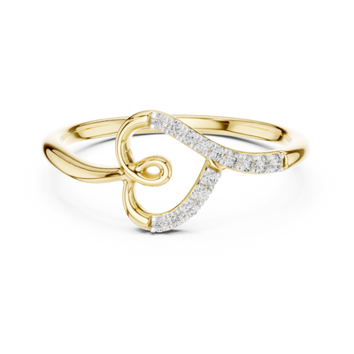 Elowen Spiral Curve Diamond Ring