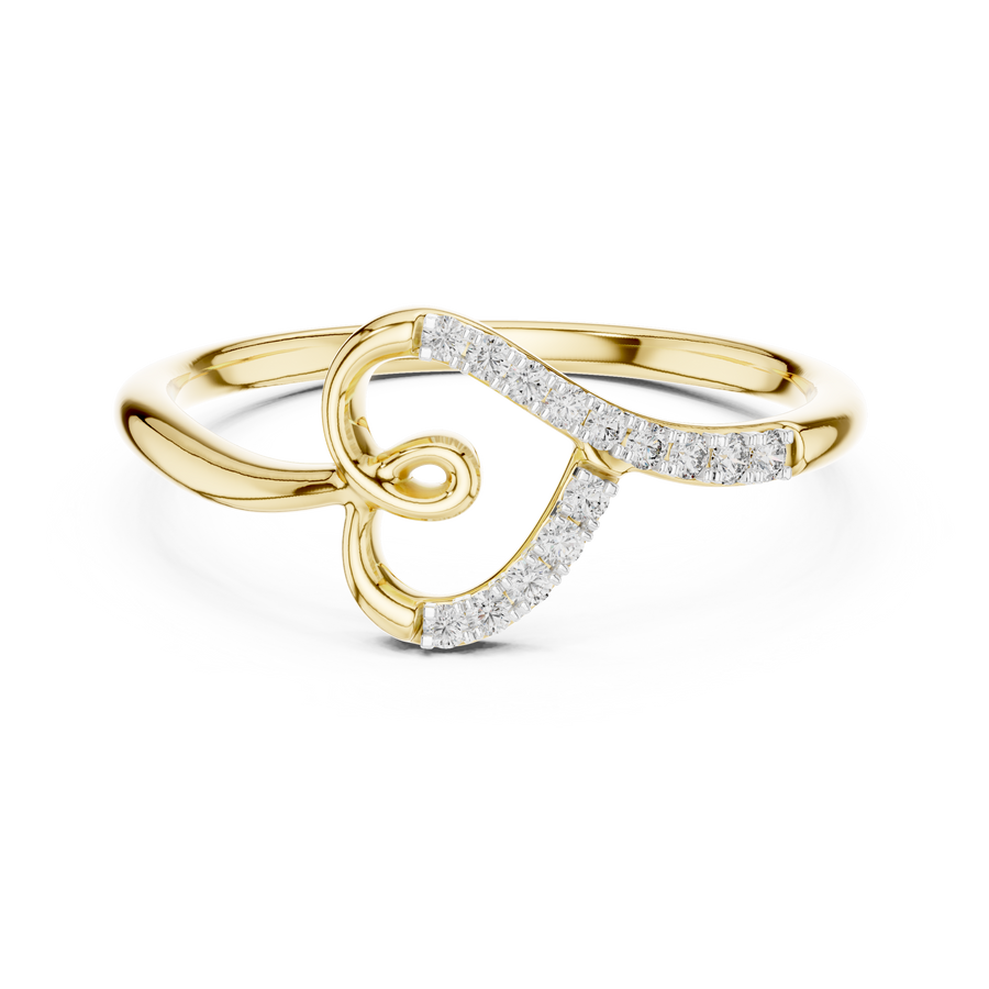 Elowen Spiral Curve Diamond Ring