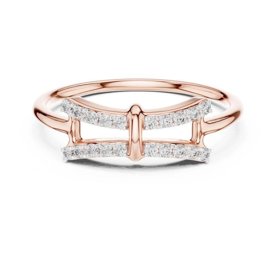 Celestia Twin-Row Diamond Band