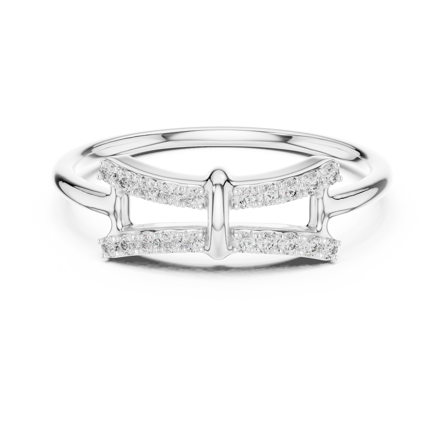 Celestia Twin-Row Diamond Band