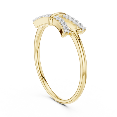 Celestia Twin-Row Diamond Band