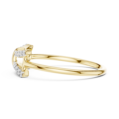 Celestia Twin-Row Diamond Band