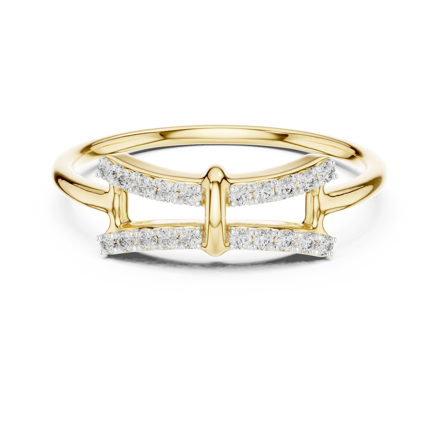 Celestia Twin-Row Diamond Band
