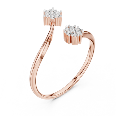 Lunara Twin Blossom Diamond Ring