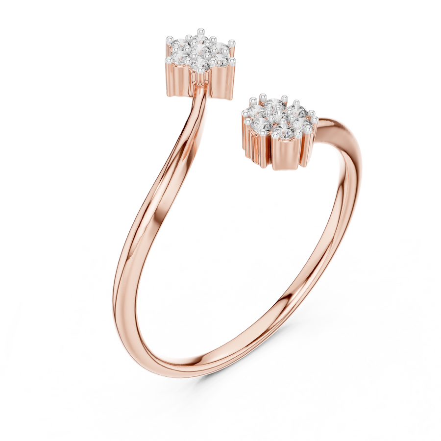 Lunara Twin Blossom Diamond Ring