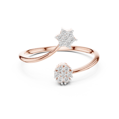 Lunara Twin Blossom Diamond Ring