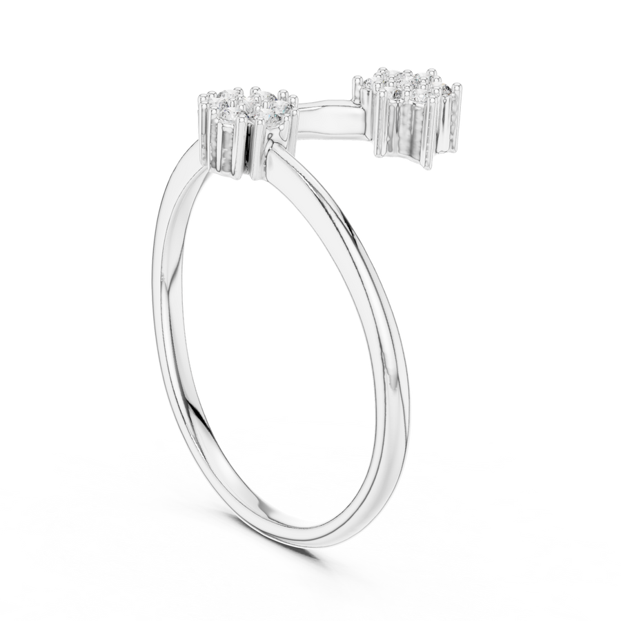 Lunara Twin Blossom Diamond Ring