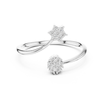 Lunara Twin Blossom Diamond Ring