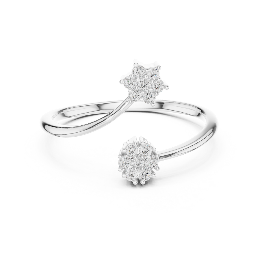 Lunara Twin Blossom Diamond Ring