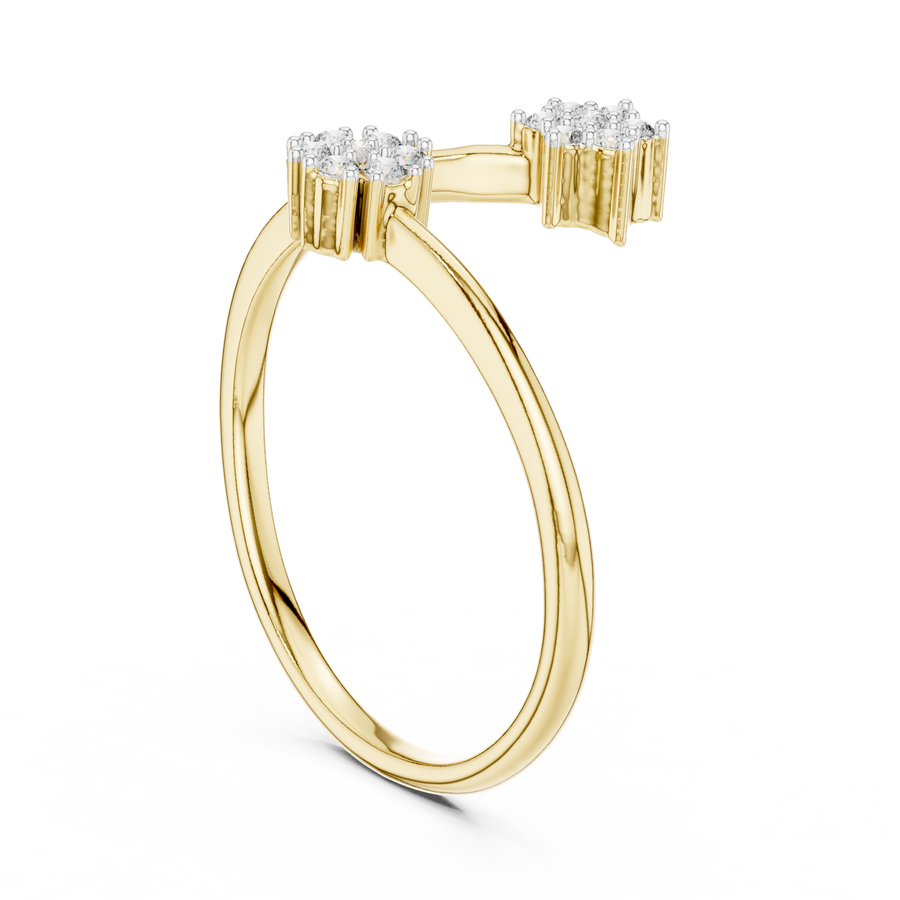 Lunara Twin Blossom Diamond Ring
