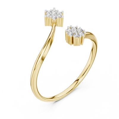 Lunara Twin Blossom Diamond Ring
