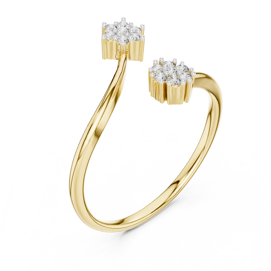 Lunara Twin Blossom Diamond Ring