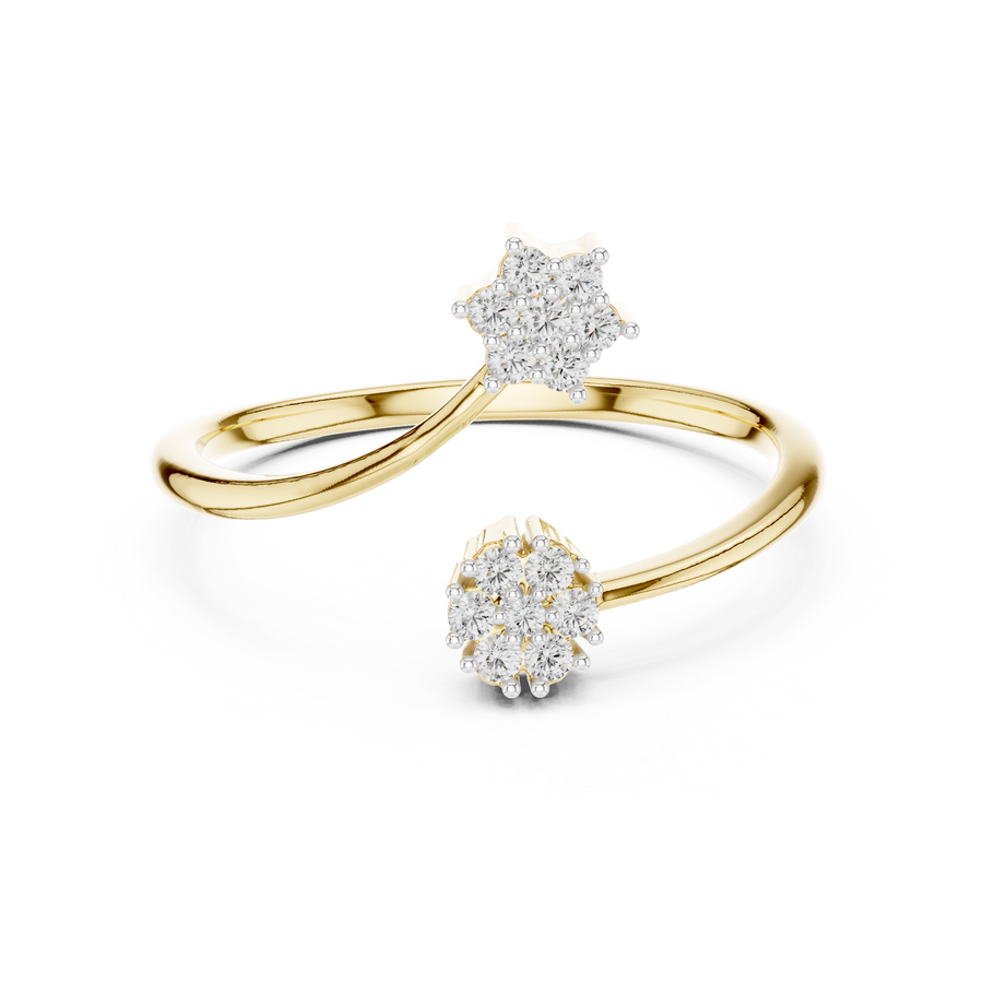 Lunara Twin Blossom Diamond Ring
