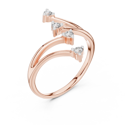 Aurelia Four-Stone Sculptural Diamond Ring