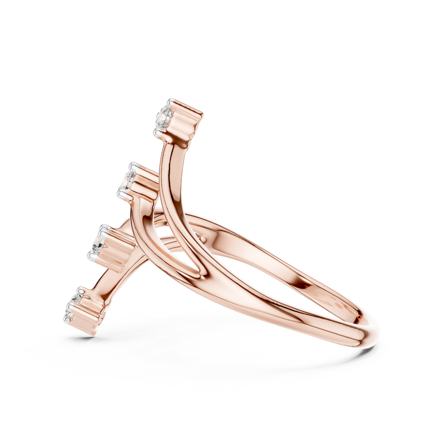 Aurelia Four-Stone Sculptural Diamond Ring