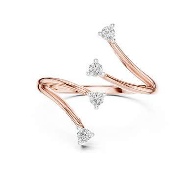 Aurelia Four-Stone Sculptural Diamond Ring