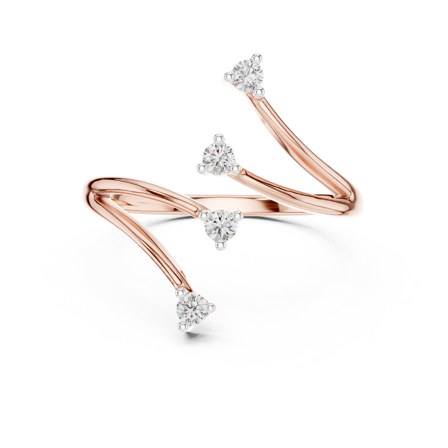 Aurelia Four-Stone Sculptural Diamond Ring