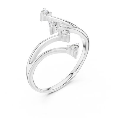 Aurelia Four-Stone Sculptural Diamond Ring