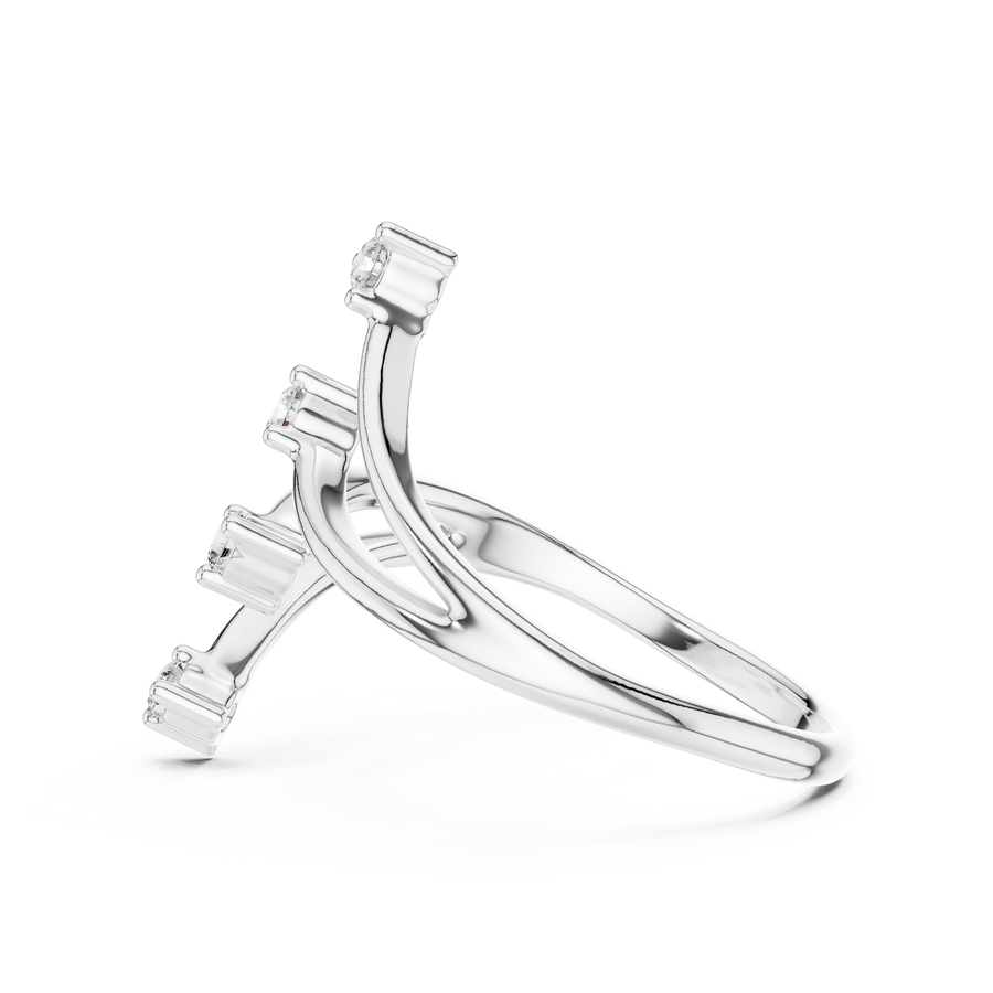 Aurelia Four-Stone Sculptural Diamond Ring