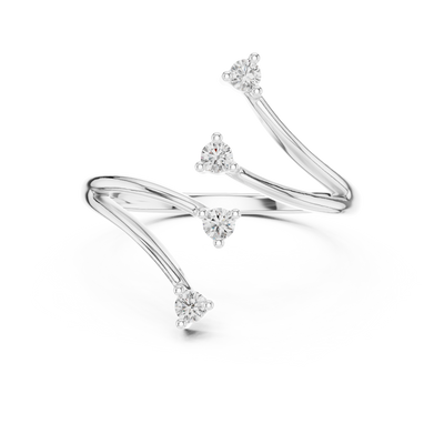 Aurelia Four-Stone Sculptural Diamond Ring