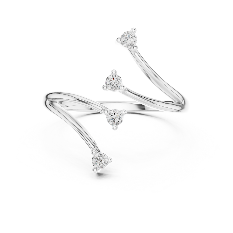 Aurelia Four-Stone Sculptural Diamond Ring