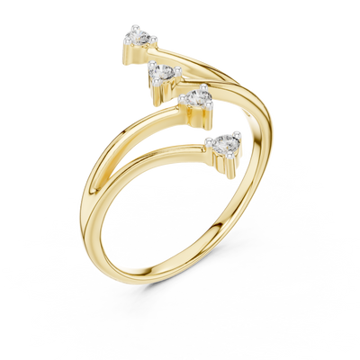 Aurelia Four-Stone Sculptural Diamond Ring
