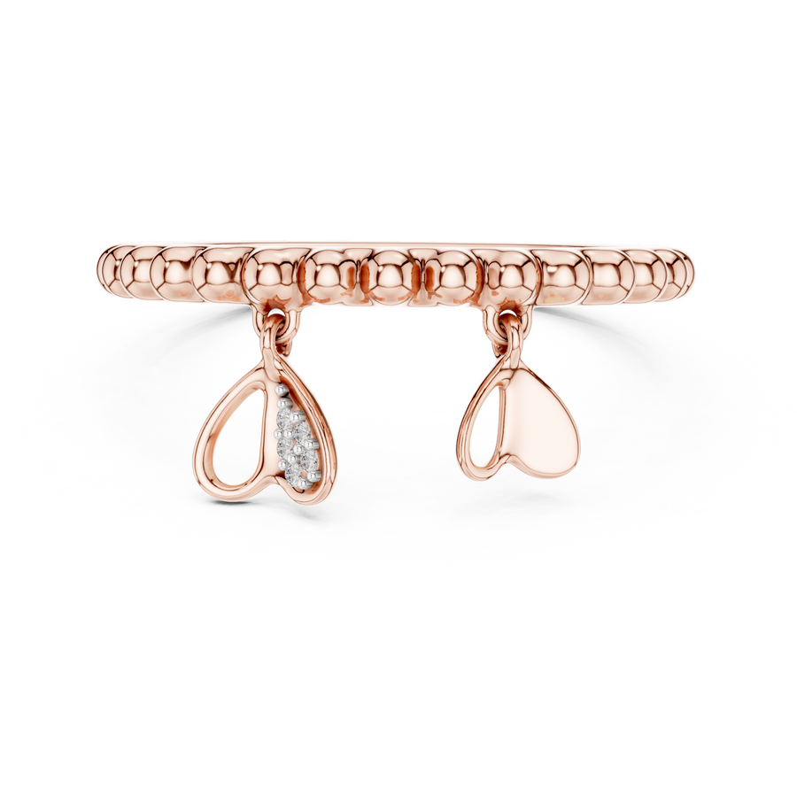 Aurelia Beaded Curve Diamond Ring