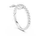 Aurelia Beaded Curve Diamond Ring