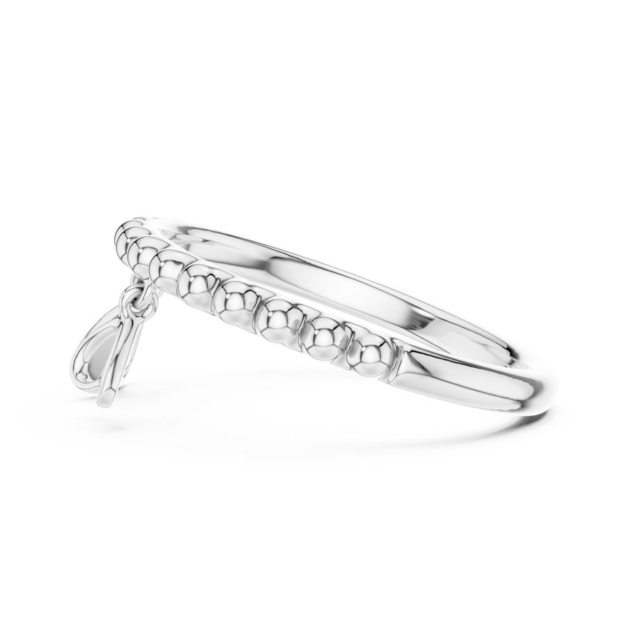 Aurelia Beaded Curve Diamond Ring