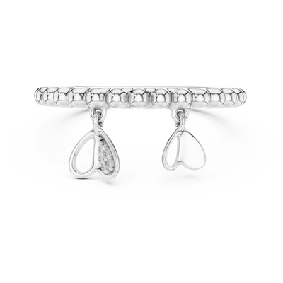 Aurelia Beaded Curve Diamond Ring